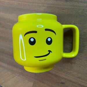 Lego Original Mini Figure Head Ceramic 8.5 oz Yellow Mug 2021